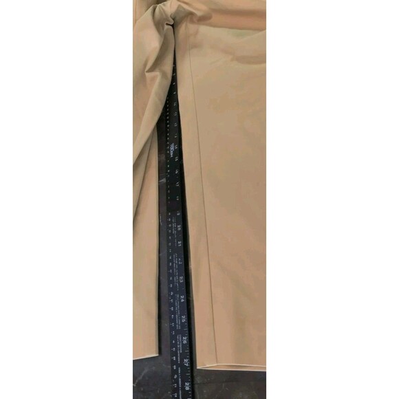 St. John Beige Khaki Silk Dress Slacks Pants Size 10 Made In USA Imported Fabric - Picture 9 of 10